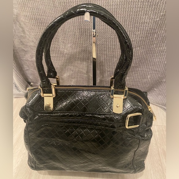 NWOT Rebecca Minkoff Quilted Black Patent Leather Satchel - Picture 2 of 14